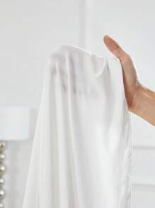 Heart Pattern Lace Splicing Cami Sleep Dress Pajama Dress Bridallingerie - White - View 7