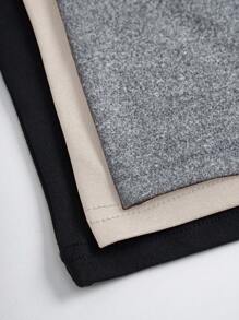 SHEIN Essnce 女士純色高領修身t卹 - 彩色 - 查看 4