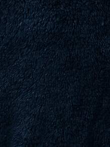 SHEIN LUNE Wrap Collar Coat With Waist Belt Fall Cloth For Women - Navy Blue - View 7
