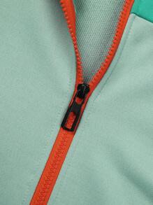 Manfinity Sport Corelite Boyfriend Style Men's Hooded Sport Jacket Workout Tops Sports Jacket - Green - View 5