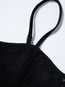 EgrlEra Women's Sheer Mesh Tank Top - Black - View 3