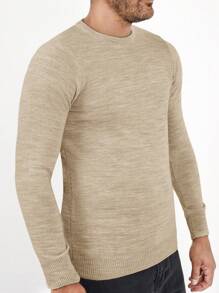 EURMUSE Men Space Dye Jumper - Beige - View 5