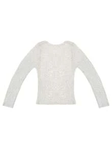Women's Solid Color Knitted Long Sleeve Top T-Shirt For Fall
