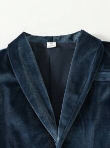 Boys Gentleman College Elegant Suit Basic Jacket - Navy Blue - View 5