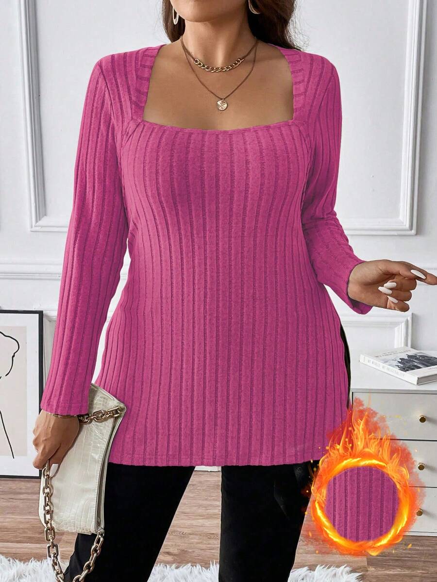 Calvaya 大尺碼t卹 - 玫紅色 - 查看 1