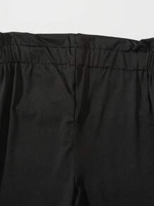 2 peças/conjunto de calças dobráveis alargadas para meninas adolescentes