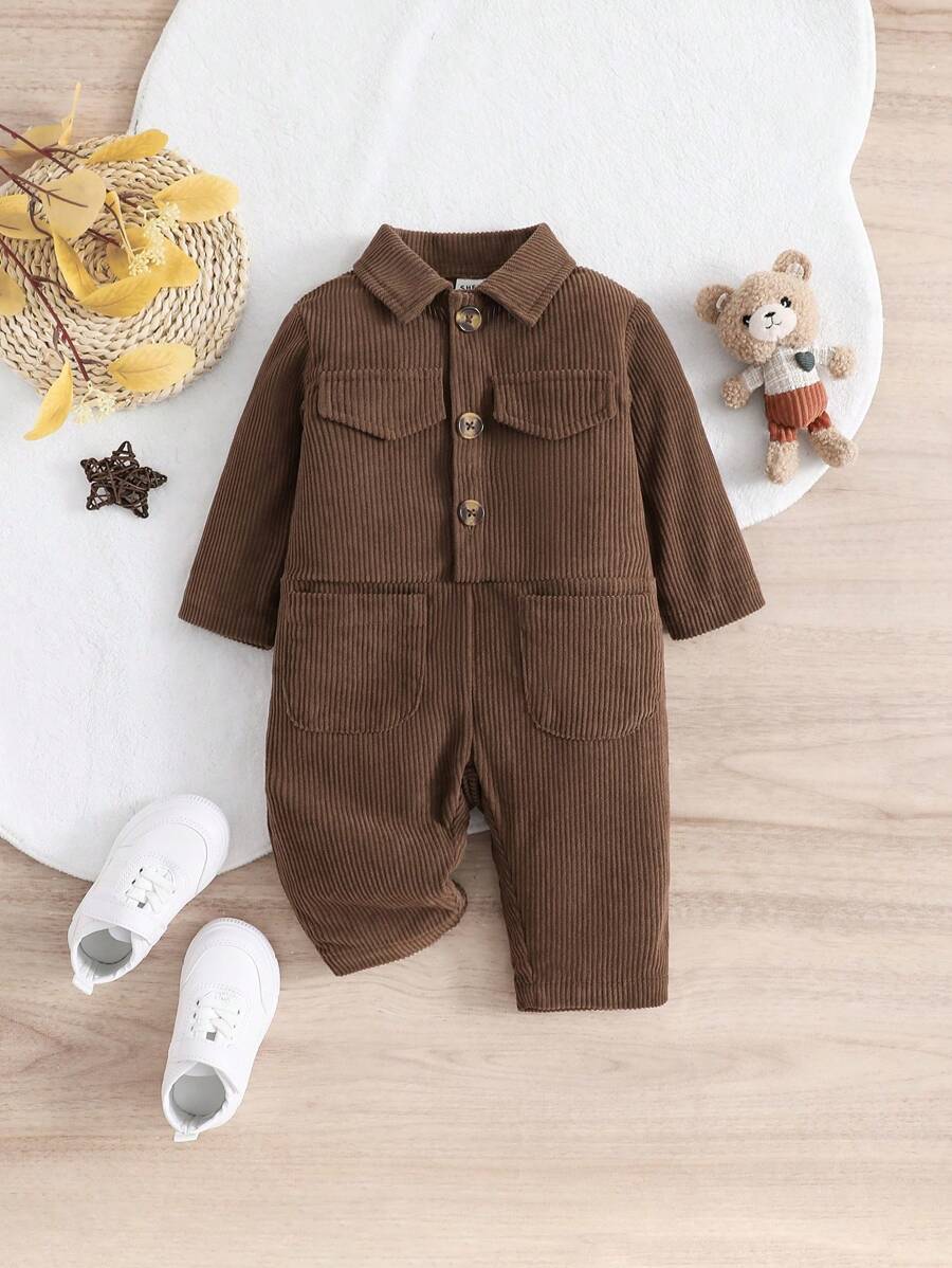 Em bé Con trai Vải to sợi Giải trí Áo sơ mi - màu nâu - Xem 1