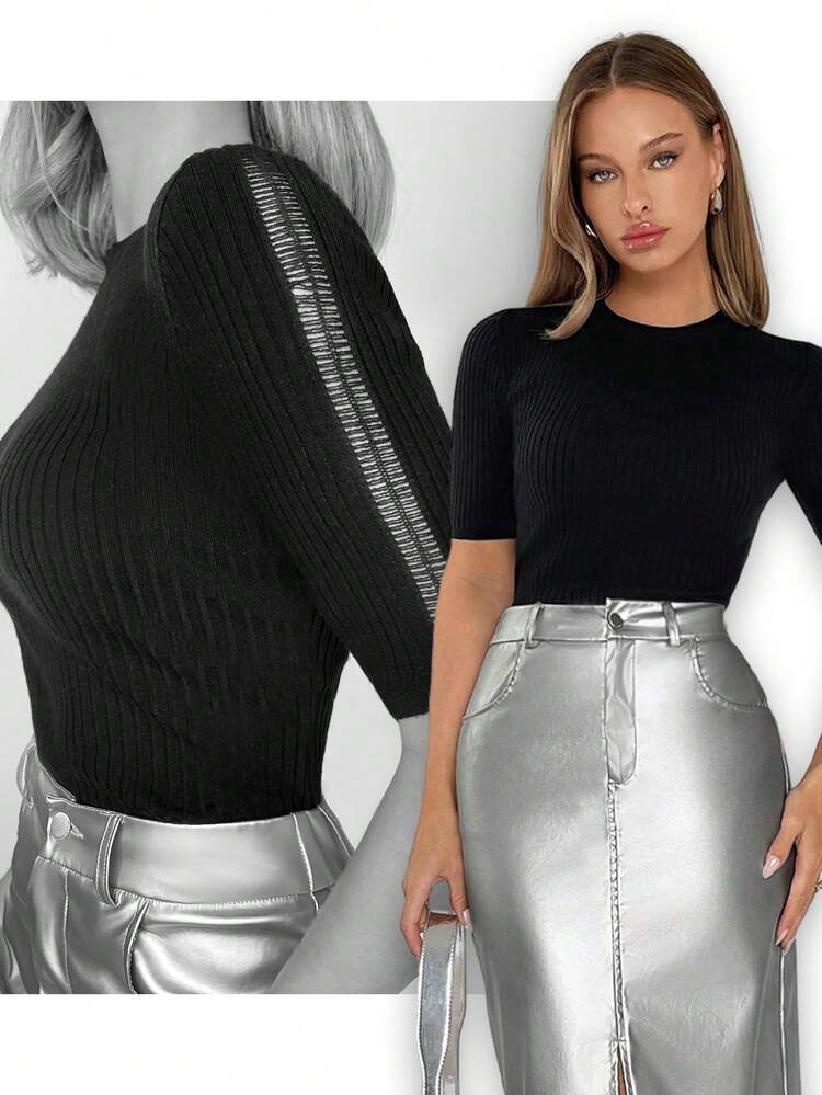 Women's Half Turtleneck Knitted Top