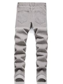 Tween Boy Casual Distressed Denim Jeans - Grey - View 2