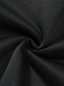 Manfinity Homme Loose Fit Men's Christmas Cartoon Letter Printed Drop Shoulder Hoodie - Black - View 6