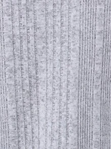 SHEIN LUNE Lace Paneled Back Cutout Drop Shoulder T-shirt - Grey - View 7