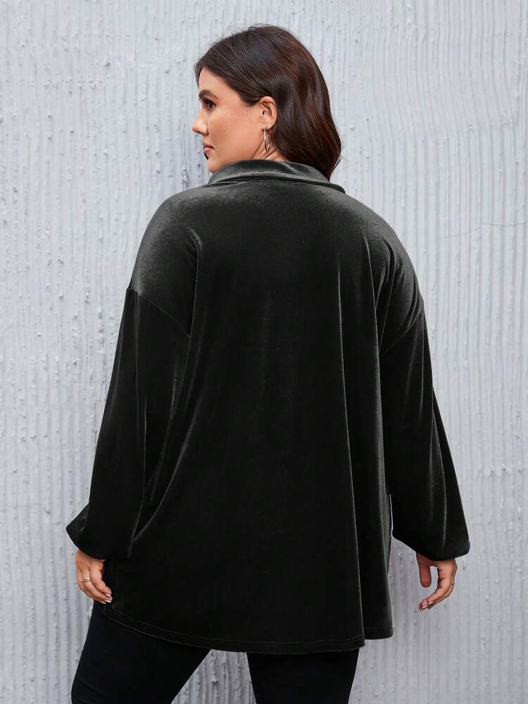 Plus Size Fall Women Christmas Textured Fabric Mini Plaid Flannel Doll Style Shirt Top Loose Casual Shirt Tops With Sleeves Blouse, For Winter