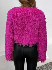 SHEIN Privé 女士開衫外套 - 玫紅色 - 查看 2