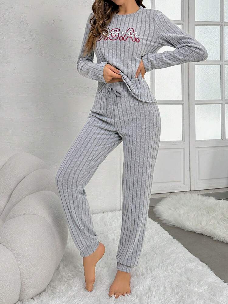 Survêtement Femme Grande Taille 2 Pièces Côtelé - Ensemble Loungewear Chic Et Confortable