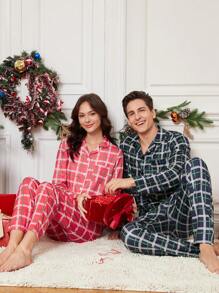 Nam Kẻ sọc Bằng phẳng Vòng cổ Bộ mặc nhà - Nhiều màu - Xem 1