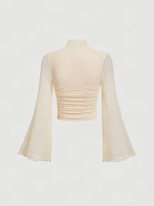 SHEIN MOD 女性t恤 - 杏色 - 查看 2