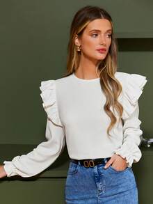 SHEIN Frenchy 女性t恤 - 白色 - 查看 5