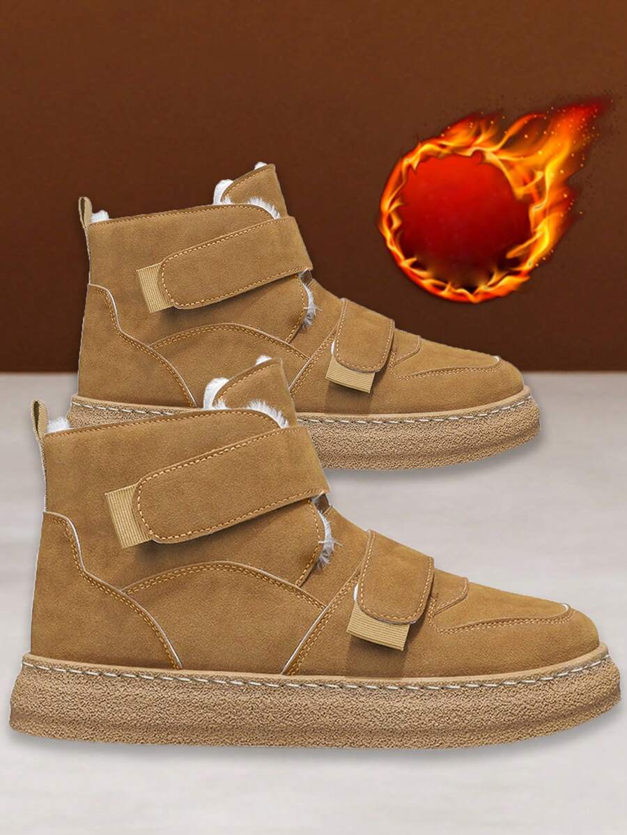 冬季男士短統靴,保暖舒適,戶外防震 - 黃色 - 查看 1