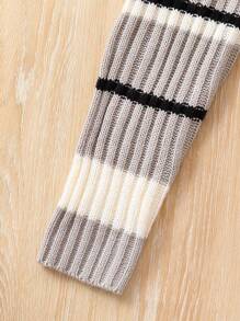 Teenage Girls' Striped Pullover Sweater - Grey - View 4