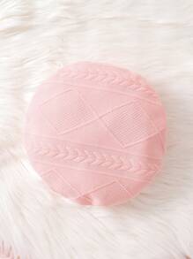 Baby Girls' Pink Textured Knitted Dress And Hat - Pink - View 3