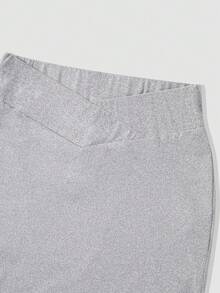 SHEIN Unity 純色裹腰裙 - 灰色 - 查看 3