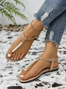 新款时尚女士绑带凉鞋，罗马风休闲一脚蹬凉鞋，黑色、米色、棕色可选，舒适平底沙滩凉鞋，博主推荐厚底凉鞋，夏季沙滩鞋，优雅搭扣低跟圆头凉鞋，简约户外拖鞋。请谨慎下单，因为鞋码可能偏大，每个人的身材比例都不同。百搭平底一脚蹬女士凉鞋 - 卡其色 - 查看 7