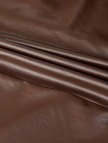 CHEYENNE SAHARA Đôi ngực Thắt lưng chất liệu da PU Áo khoác Trench - màu nâu - Xem 8