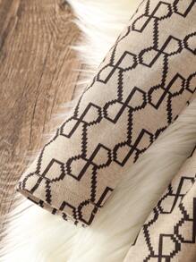 Teen Girls' Long Sleeve Printed Dress - Brown - View 6