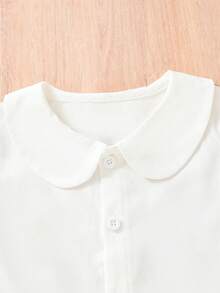 嬰兒女寶寶格紋裙配彼得潘衫領上衣套裝,秋冬季節適用