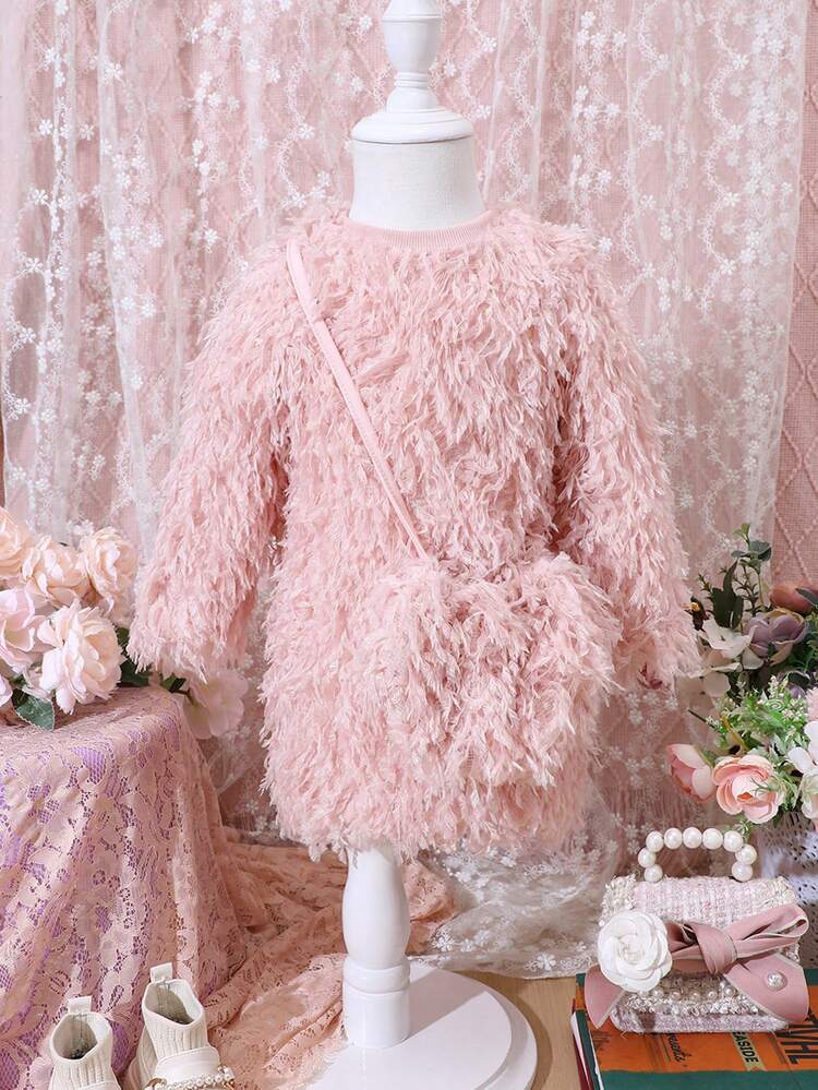 Infant Pink Plush Dress