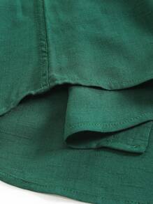 Manfinity Mode Men's Simple Slim Fit Long Sleeve Shirt - Dark Green - View 7