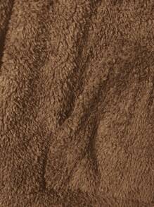 RueChic Men's Simple Solid Color Hooded Sweatshirt And Sweatpants Two-piece Set - Camel - View 3