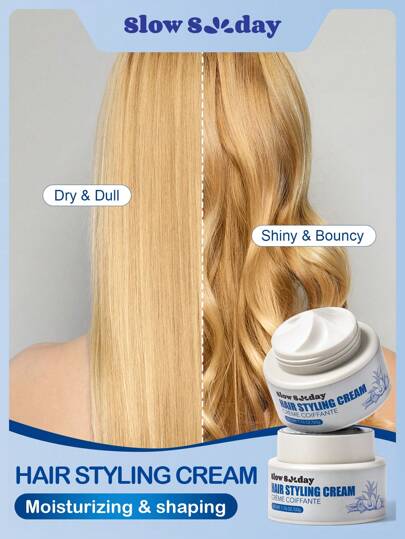 Slow Sunday Hair Styling CreamLong-Lasting Hold, Variety And Fashionable Hairstyles, Suitable For All Hair Types, Ideal For Holiday, Party, Travel, Outdoor Activity, Y2k Fashion, And Cosplay, For Valentine'S Day, Valentines Gift, Suitable For Spring Personal Care