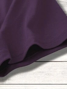 SHEIN LUNE 女士標語印花短袖t恤