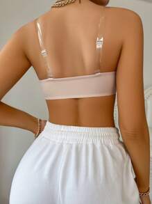 SHEIN Sujetador Sin Tirantes Para Mujer - Rosa - Ver 2