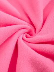 SHEIN EZwear Áo nỉ lót nhiệt cỡ lớn in logo hình trái tim - Hồng - Xem 6