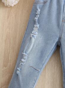 Baby Boys' Light-colored Casual Ripped Jeans