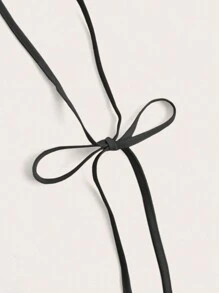 SHEIN ICON Plus Size Beaded Criss Cross Backless Camisole Top - Black - View 3