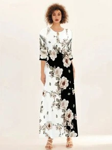 Floral Print Hidden Pocket Dress