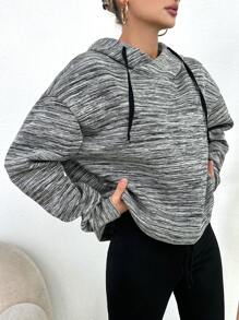 EURMUSE Của phụ nữ Dây rút Áo nỉ có mũ - Nhiều màu - Xem 6