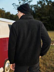 In My Nature 男士戶外保暖絨毛外套 - 黑色 - 查看 2