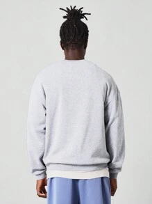 SUMWON Heavyweight Classic Crew Neck Sweatshirt Athletic Casual Pullover Winter Essentials Sports Base Layer Workout Gym Loungewear
