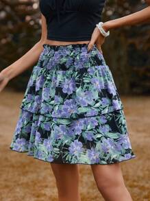 SHEIN VCAY 花卉圖案度假裙 - 彩色 - 查看 5