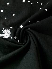 EMERY ROSE Women's Christmas Printed T-shirt - Black - View 6