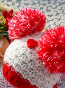 Sơ sinh Em bé Cô gái Love Tim Nhiếp ảnh Pom Pom Mũ - Nhiều màu - Xem 6