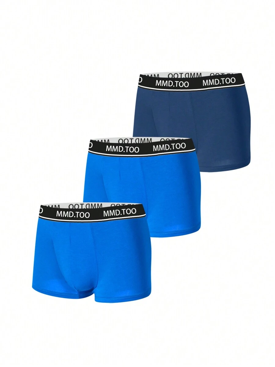 Men's Solid Black And White Boxers (Set Of 3) | SHEIN USA