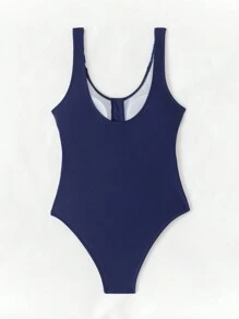 Swim SPRTY Vrouwen Halve rits Voorkant Eendelig Tops
