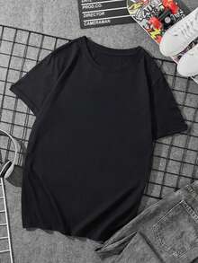 Manfinity LEGND Nam Sọ & In thư Ngắn tay Áo thun - màu đen - Xem 2