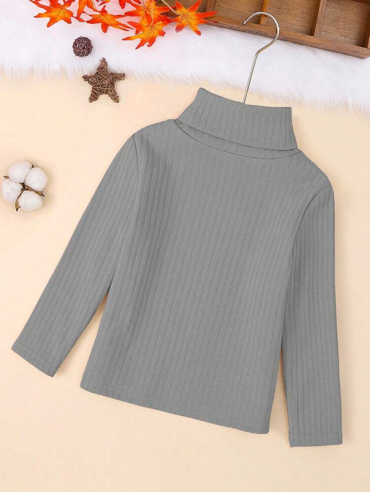 Young Girl High Neck Thermal Lined T-Shirt