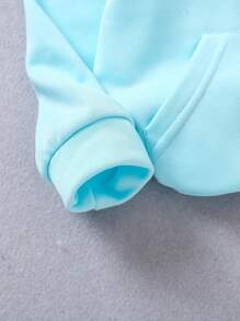 SHEIN 年輕女孩經典、極簡、舒適的秋冬三件套連帽運動衫套裝